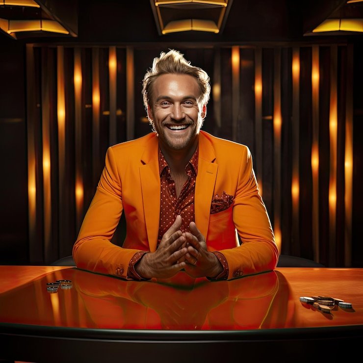 Tampilan meja Casino Hold'em di pengeluaran 5d dengan dealer langsung dan kartu-kartu yang terlihat jelas